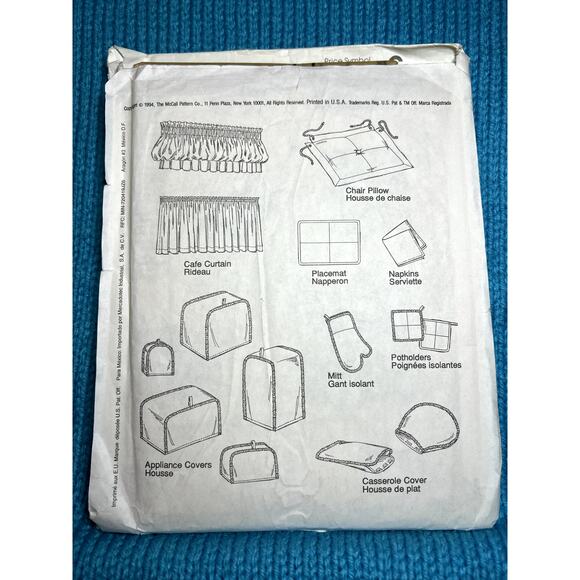 McCalls home pattern 7486 kitchen essentials curtains appliance koozie - Picture 3 of 4